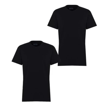 Image of Hugo Boss 2 Pack Regular Fit Crew T-Shirts Black Size L Men