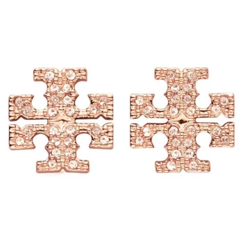 Image of Tory Burch Kira Pave Studs - Rose Gold
