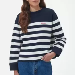 Image of Barbour Aster Striped Cotton-Jersey Jumper - UK 8