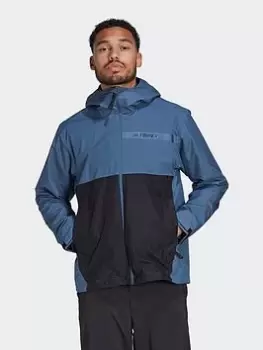 Image of adidas Terrex Multi Rain.rdy 2-layer Rain Jacket, Grey Size M Men