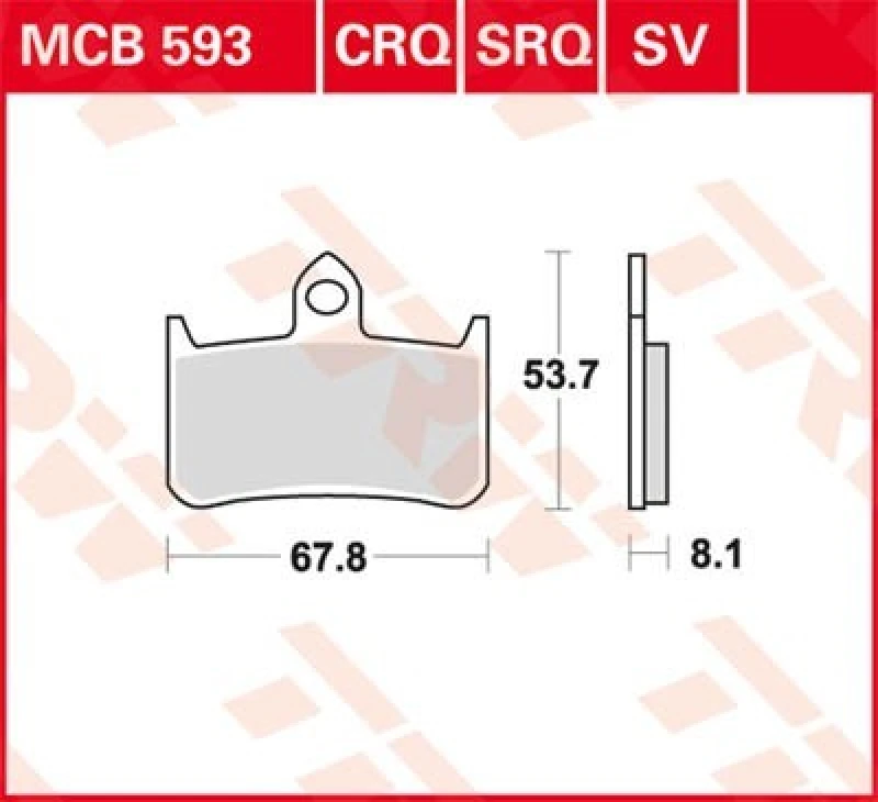 Image of TRW Lucas Brake pad MCB593