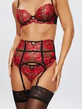 Image of Ann Summers Suspenders The Hero Waspie - Black, Size S, Women