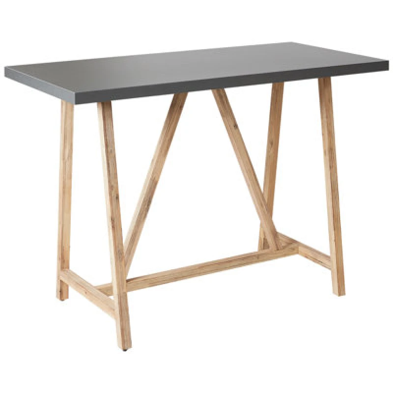 Image of Beliani Garden Bar Table Talamone 140 Cm 70 Cm Grey