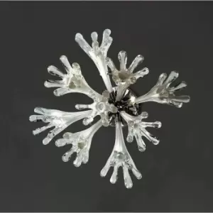 Image of Diyas - Ceiling/wall lamp Love 6 bulbs polished chrome/frosted white