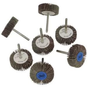 Image of Rotary Tool Flap Wheel Set 7pc 30mm