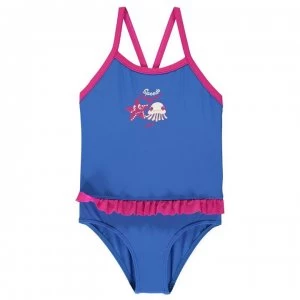 Image of Speedo Frill Swimsuit Infant Girls - Blue/Pink