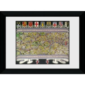 Image of Transport For London Map 3 50 x 70 Framed Collector Print