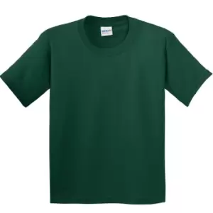 Image of Gildan Youth Unisex Heavy Cotton T-Shirt (M) (Forest Green)