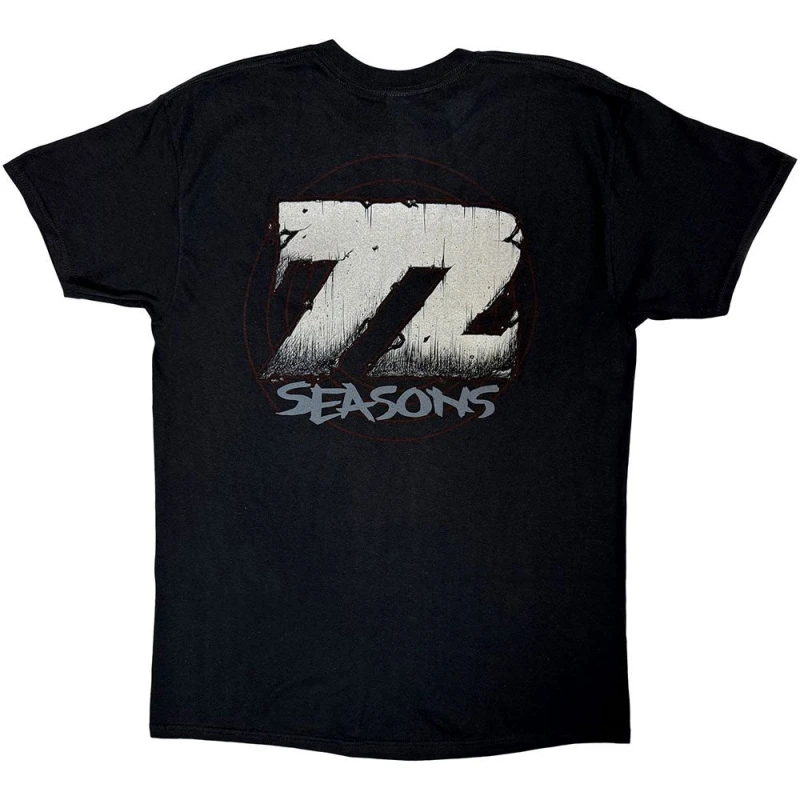 Image of metallica Skull Screaming Red 72 Seasons T Shirt Black unisex