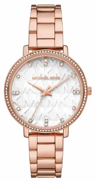 Image of Michael Kors MK4594 Womens Pyper Rose Gold Crystal Set MK Watch