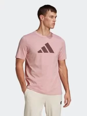 Image of adidas Future Icons Logo Tee, Pink, Size L, Men