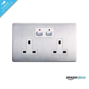 Image of Energenie Mi|Home Smart Double Steel Socket