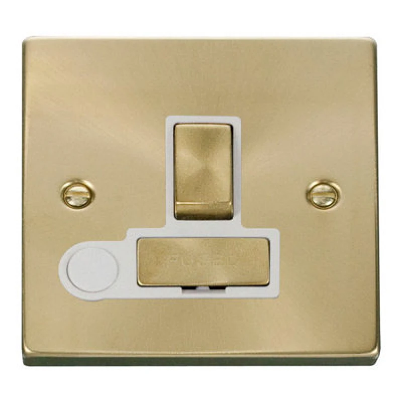 Image of SE Home Satin / Brushed Brass 13A Fused Ingot Connection Unit Switched With Flex Gold unisex