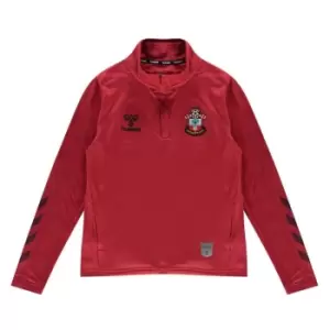 Image of Hummel Southampton FC Zip Sweater 2021 2022 Juniors - Red