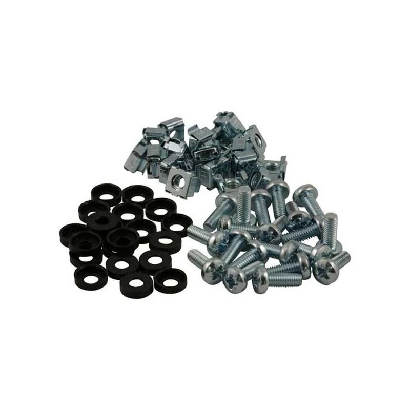 Image of FDL 19" RACK CAPTURED CAGE NUTS & M6 BOLTS- 50 PACK (SILVER)