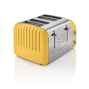 Image of Swan ST34020YELN 4 Slice Retro Toaster
