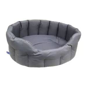 Image of P&L Waterproof Oval Medium Softee Bed - Grey