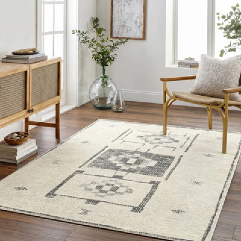 Image of Becki Owens X Livabliss Global Berber Charcoal/beige Solana Area Rug 160 X 213cm - Easy Care, Ideal For Living Room & Bedroom