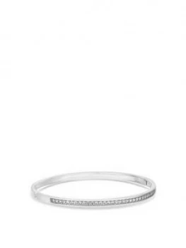 Image of Simply Silver Sterling Silver Cubic Zirconia Channel Bangle Bracelet