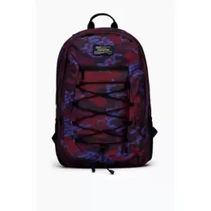 Image of Hype Camo Maxi Backpack (One Size) (Burgundy/Blue)