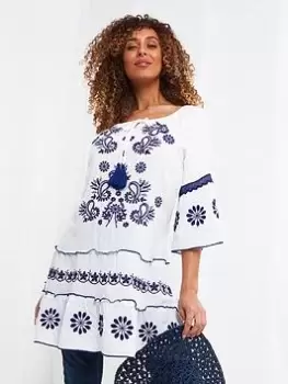 Image of Joe Browns Santorini Tunic White, Size 16, Women