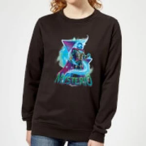 Image of Spider-Man Far From Home Mysterio Energy Triangles Womens Sweatshirt - Black - 5XL