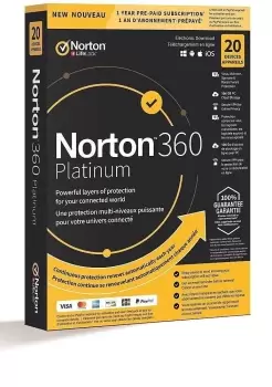 Image of Norton 360 Platinum 20 Devices / 1 Year