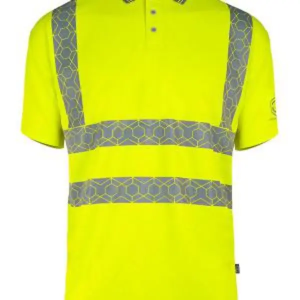 Image of Beeswift Envirowear High Visibility Short Sleeve Polo Shirt BSW40102 BSW40102