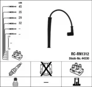 Image of NGK RC-RN1312 Ignition Lead Set NTK 4 Circuit