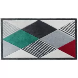 Image of JVL - solemate Hand Carved Gem Door Mat, 57 x 100 cm