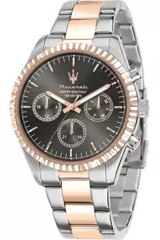 Image of Gents Maserati Competizione 43mm Mlt Gun Dial Bracelet Ss+Rg Watch