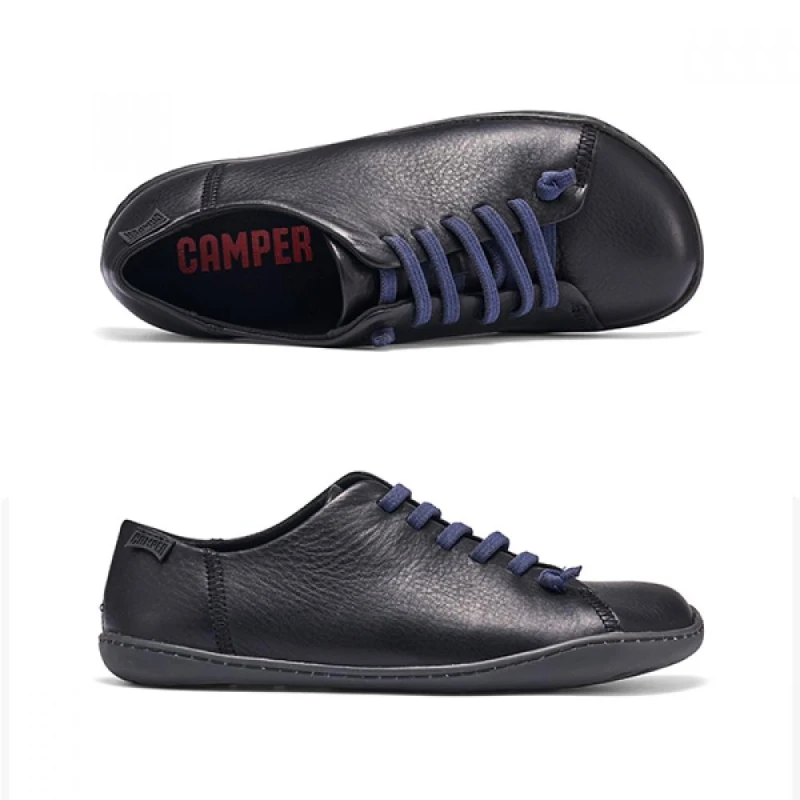 Image of Camper Peu Cami K100249 Leather Mens Lace Up Shoes - Black - Size:UK 6