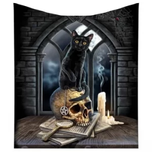 Image of Lisa Parker Spirits of Salem Black Cat Familiar Skull Throw