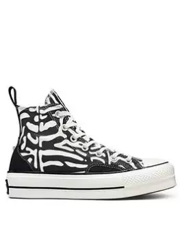 Image of Converse Chuck Taylor All Star Lift Platform Shoes - Zebra Print, Zebra Print, Size 5, Women