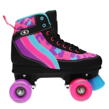 Image of No Fear Retro Quad Girls Roller Skates - Black