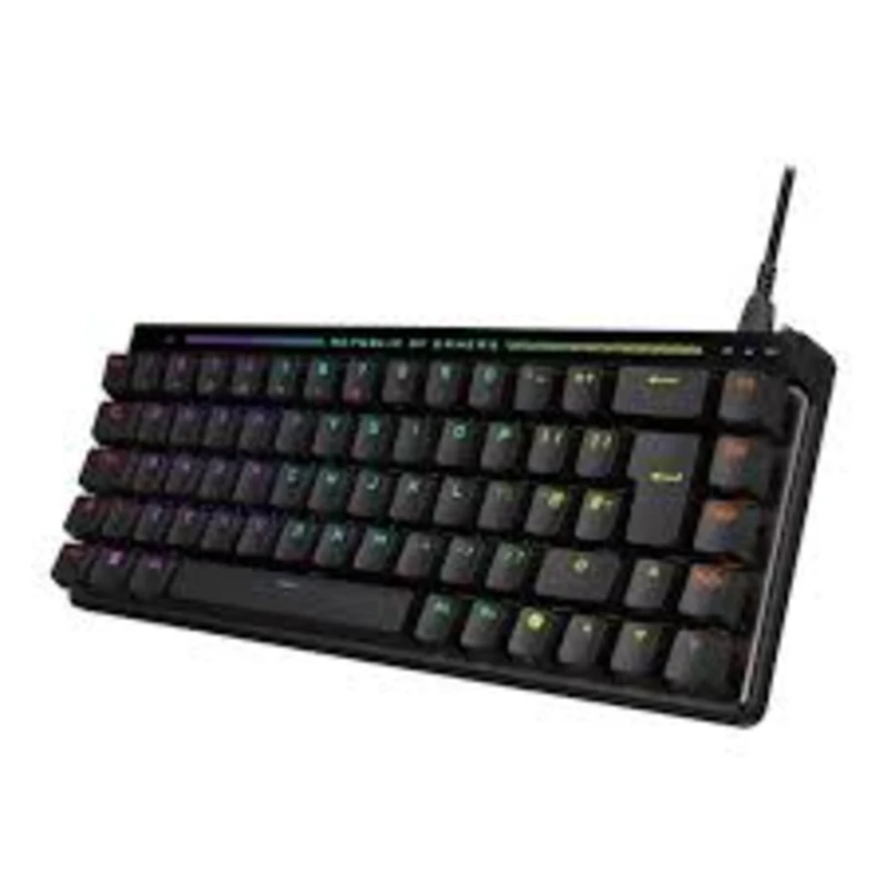Image of Asus ROG FALCHION ACE HFX Compact 65% Analog RGB Gaming Keyboard Wired (Dual USB-C) ROG HFX Magnetic Switches Rapid Trigger Touch Panel 90MP03VE-