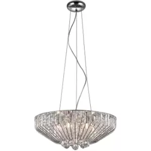 Image of Impex Carlo 6 Light Polished Chrome Ceiling Fitting