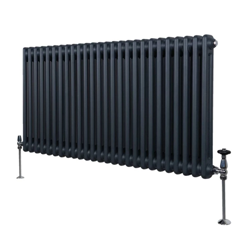 Image of Monstershop Traditional 2 Column Radiator - 600 X 1192Mm - Anthracite Grey 213058