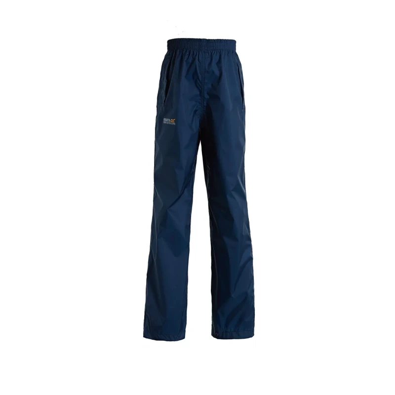 Image of Regatta Kids Pack It Waterproof Overtrousers - Blue Blue 13 Years