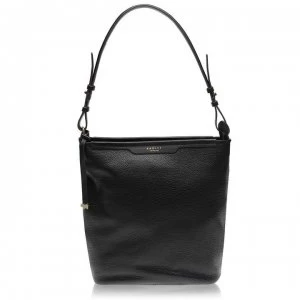 Image of Radley Patcham Palace Medium Zip Top Hobo Bag - BLACK
