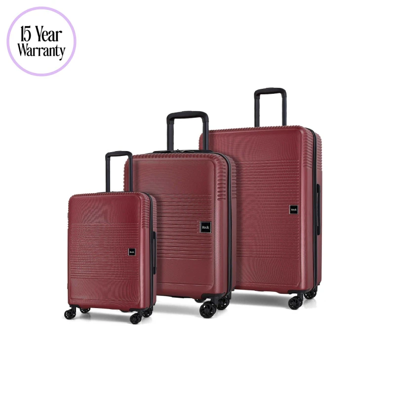 Image of Rock Luggage Lincoln Burgundy Medium Suitcase Burgundy WGKL6 Unisex