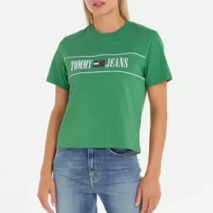 Image of Tommy Jeans Archive Logo Cotton T-Shirt - S