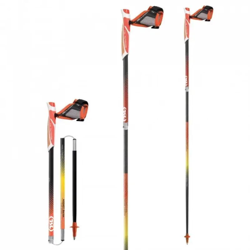 Image of Trail stick TSL Trail Carbon 4 Cork (x2) Orange Unisex 110 cm