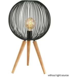 Image of Sienna Sputnik Floor Lamp Black Matt, Wood Blank
