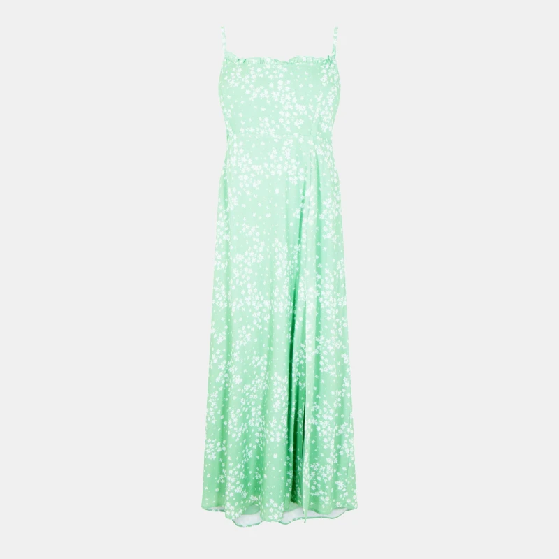 Image of Jack Wills Womens Midi Tea Dress Green Ditsy female 6 (2XS)
