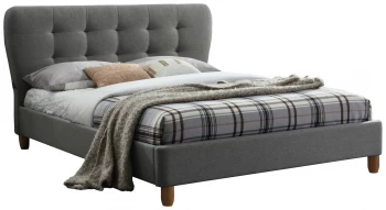 Image of Birlea Stockholm Double Bed Frame - Grey