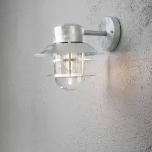 Image of Konstsmide Modena Outdoor Modern Dome Wall Light Galvanized Steel Ip-44, IP44