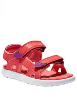 Image of Timberland Perkins Row 2 Strap Sandal, Dark Pink, Size 2 Older