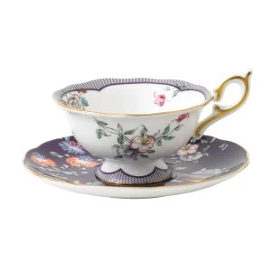 Image of Wedgwood Wonderlust Midnight Crane Teacup Saucer