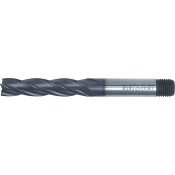 Image of 6.00MM Series 37 HSS-Co 8% 4 Flute Threaded Shank Long Series End Mills - TiAlN Coated
